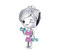 LAYCHEN 925 Sterling Silver Headphone Tennis Barbell Charm Pendant Fit Original Bracelet Diy Jewelry Accessories Beads