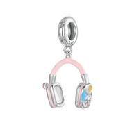 LAYCHEN 925 Sterling Silver Headphone Tennis Barbell Charm Pendant Fit Original Bracelet Diy Jewelry Accessories Beads
