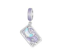 LAYCHEN 925 Sterling Silver Moon/star Tarot Card Pendant Charm Fit Original Bracelet & Necklaces Jewelry Diy 925 Bamoer Beads