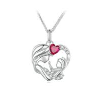 LAYCHEN 925 Sterling Silver Mother And Child Pendant Necklace For Women Mother's Day Birthday Fine Jewelry Gift