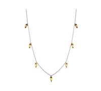 LAYCHEN 925 Sterling Silver Tassel Necklace Amber Color Glass Beads Chain Original For Women Unique Jewelry Gift