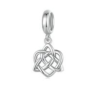 LAYCHEN 925 Sterling Silver Triangle Celtic Knot Charm Pendant, Good Luck Celtic Knot Jewelry Gifts For Women Young Lady