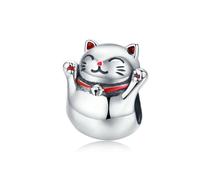 LAYCHEN 925 Sterling Silver Vivid Cat Pendant Charms Cute Animal Charms For Women Girls Bracelet & Bangle Diy Fine Jewelry