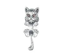 LAYCHEN 925 Sterling Silver Vivid Lynx Charms Cat Beads For Women Bracelet & Necklace Making Fine Jewelry