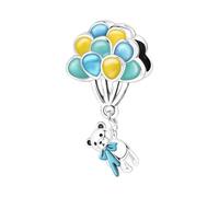 LAYCHEN Colored Hot Air Balloon Bear Charm Beads For Original Beaded Bracelet Women Pendant Beads Diy Jewelry Gift