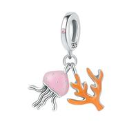 LAYCHEN Fashion Jellyfish Coral Pendant Greenstone Snake Moon Autumn Acorn Iris Pendant Party Diy Jewelry