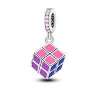 LAYCHEN Fashion Jewelry Colorful Rotating Rubik's Cube Pendant Charm For Women Diy Jewelry Gift And Travel