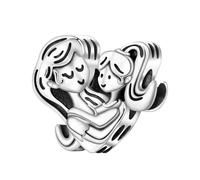 LAYCHEN Heart Shape Charm Beads Fit Original Bracelet Dangle Diy Women Jewelry For Lover Mom Daughter