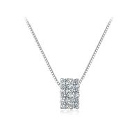 LAYCHEN Moissanite Ring Necklace Full Setted Pendant D Color Vvs1 Lab Grown Diamond For Women 925 Sterling Silver Wedding Jewelry