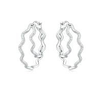 LAYCHEN Mom Mother's Day Pendants Double Wavy Texture Xingyue Earrings Fits Original Necklace Beads Jewelry Diy
