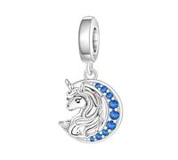 LAYCHEN Moon Unicorn Zircon Inlaid Star Pendant Charms Fit Original Bracelet Charm Beads Necklace Diy Fine Jewelry
