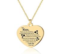 LAYCHEN Mum Thank You For Everything Necklace Gold Color Mom Mother Student Jewelry Accessories Fashion