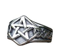 LAYCHEN New Celtic Knot Ring For Men Pentagram Star Ring Biker Trend Jewelry Vintage