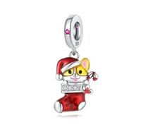 LAYCHEN New Christmas Cute Cat Headset & Bee Sunflower Fit Diy Original Bracelet Pendant Women Jewelry