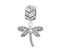 LAYCHEN New Inlaid With Stone Dragonfly Beads Charm Fit Original For Diy Bracelet Women Fine Jewelry Gift