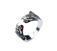 LAYCHEN New Men's Rings Retro Two Headed Snake Ring For Teens Gothic Punk Biker Jewelry Gift Vintage