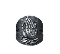 LAYCHEN New Men's Rings Unique God Religious Praying Hand For Teens Gothic Jewelry Gift Vintage