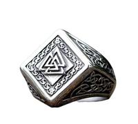 LAYCHEN New Viking Valknut Amulet Ring Punk Women Men Unisex Jewelry For Party Gift Vintage