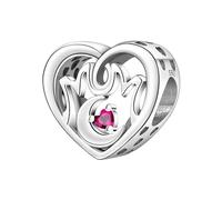 LAYCHEN Pink Heart Moon Love Mom Diy Beads Mother's Day Fit European Women Jewelry Bracelet Gift Accessories