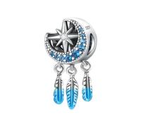 LAYCHEN Star Moon Tassel Epoxy Feather Beads Fit Original Bracelet Necklace Charms Diy Jewelry Women Gifts