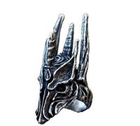 LAYCHEN Vintage Black Helm Of Sauron Ring For Men Punk Gothic Dragon Rings For Men Birthday Party Jewelry