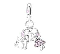 LAYCHEN Warm And Dog Pink Charm Beads Fit Original Bracelets Necklaces Fine Diy Jewelry Make Up Gifts