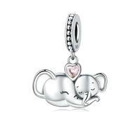 LAYCHEN Zircon Affection Elephant Pendant Charm Fit Bracelet Necklace Gift Fine Diy Jewelry
