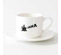 LAYEHDF Ceramic Cup for Coffee Tea Cocoa Cinema Movie Camera Hollywood （6oz/175ml） Cappuccino, Latte Macchiato, Tea, Espresso，Sets Tea Cup with Saucers (White)