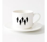 LAYEHDF Ceramic Mug Cup Military Army Weapons American Soldiers Patterns （6oz/175ml） Great for Home, Office, Cafes, Gift Ideas，Sets Tea Cup with Saucers (White)