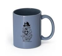 LAYEHDF Ceramics Ceramic Coffee Mug Ocean Sea Octopuses Pirates Children Pictures （11oz/320ml） Stylish & Durable - Microwave & Dishwasher Safe Blue-Gray