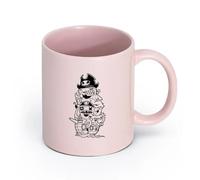 LAYEHDF Ceramics Ceramic Coffee Mug Ocean Sea Octopuses Pirates Children Pictures （11oz/320ml） Stylish & Durable - Microwave & Dishwasher Safe Pink