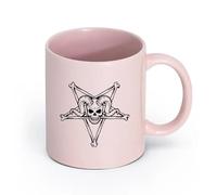 LAYEHDF Ceramics Ceramic Drinkware for Home Skeleton Animal Skull Star Bones （11oz/320ml） Coffee, Tea, Latte, Milk, Cocoa, Juice and Other Hot Drinks Pink