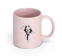 LAYEHDF Ceramics Ceramic Drinkware for Home Skull Bones Death Spot Scary Monster （11oz/320ml） Dishwasher Microwave Safe,for Office and Home Pink