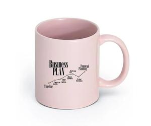 LAYEHDF Ceramics Coffee & Hot Drinks Office Business Plan Timeline Marketing Financial Planning （11oz/320ml） Restaurant, Office Pink