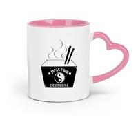 LAYEHDF Ceramics Coffee & Hot Drinks Sushi Roll Japanese Food Restaurant Asian Cuisine Icons （11oz/320ml） for Home and Office Pink