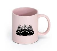 LAYEHDF Ceramics Cool Mugs and Cups Honor Courage Ancient Sparta Spartan Army Warriors （11oz/320ml） for Tea Coffee Milk Cappuccino Pink