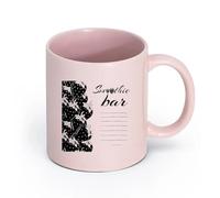 LAYEHDF Ceramics Cool Mugs and Cups Tasty foodrestaurant Kitchen Smoothie bar menu （11oz/320ml） Ceramic Coffee Mugs for Home or Work Pink