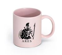 LAYEHDF Ceramics Mug - Ceramic Ares God of War Ancient Greece Greek Mythology （11oz/320ml） Office, Home, Café, Dishwasher & Microwave Safe Pink