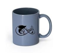 LAYEHDF Ceramics Mug - Ceramic Globe City Infinity Natural Bicycle Earth Ecology （11oz/320ml） Ceramic Coffee Mug for Cappuccino Tea, Milk, Blue-Gray