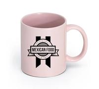 LAYEHDF Ceramics Mug - Ceramic Mexican Hot Fresh Fast Food Delicious Eating （11oz/320ml） Coffee, Tea, Latte, Milk, Cocoa, Juice and Other Hot Drinks Pink