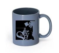 LAYEHDF Ceramics Mug - Ceramic Phrase Style is The Answer to Everything Fashion （11oz/320ml） Stylish & Durable - Microwave & Dishwasher Safe Blue-Gray