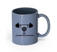 LAYEHDF Ceramics Mug, Coffee/Tea Cup Brainstorm Brain Mind Power Motivation Training Creative （11oz/320ml） Nice Xmas Gift Blue-Gray