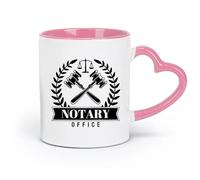 LAYEHDF Ceramics Novelty Ceramic Cup Libra Justice Legislation Notary Office Law scrivenerg （11oz/320ml） for Home and Office Pink