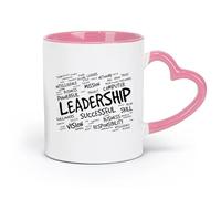 LAYEHDF Ceramics Stoneware Cups for Coffee, Tea, Leadership Successful Business （11oz/320ml） Cappuccino, Latte Macchiato, Tea, Espresso Pink