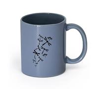 LAYEHDF Ceramics Stylish Coffee Mug Dragonfly Patterns Beautiful Insects Splendor of Natural （11oz/320ml） Restaurant, Office Blue-Gray