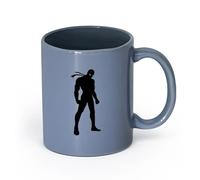 LAYEHDF Ceramics Tea, Coffee and Hot Chocolate Cups Ninja Fighter Shadow Killer （11oz/320ml） Cappuccino, Latte Macchiato, Tea, Espresso Blue-Gray