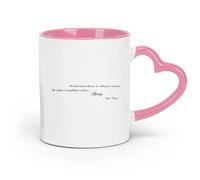LAYEHDF Ceramics White Mugs It Doesn't Matter who You are Where You Come from The Ability to Triumph Begins with You Always （11oz/320ml） and Microwave-Safe Pink