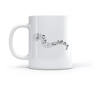 LAYEHDF Cool Tea and Coffee Mug Music Notes Paper Musical Keys Composer （11oz/320ml） Great for Home, Office, Cafes, Gift Ideas