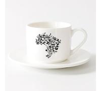 LAYEHDF Home and Office Mugs Discover Travel Explore The World Camping （6oz/175ml） Ceramic Coffee Mug for Cappuccino Tea, Milk,，Sets Tea Cup with Saucers (White)