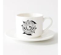 LAYEHDF Mug - Ceramic Playing Cards Crown Poker Style Casino las Vegas （6oz/175ml） Stylish & Durable - Microwave & Dishwasher Safe，Sets Tea Cup with Saucers (White)